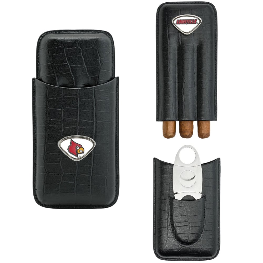 Black Louisville Cardinals Cigar Case
