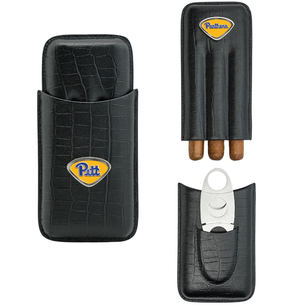 Black Pitt Panthers Cigar Case