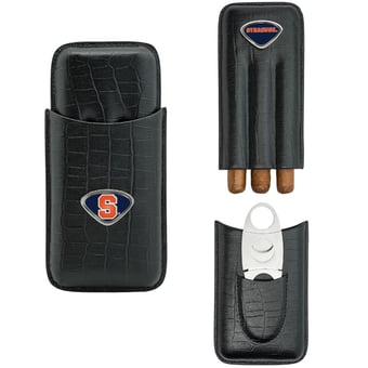 Black Syracuse Orange Cigar Case