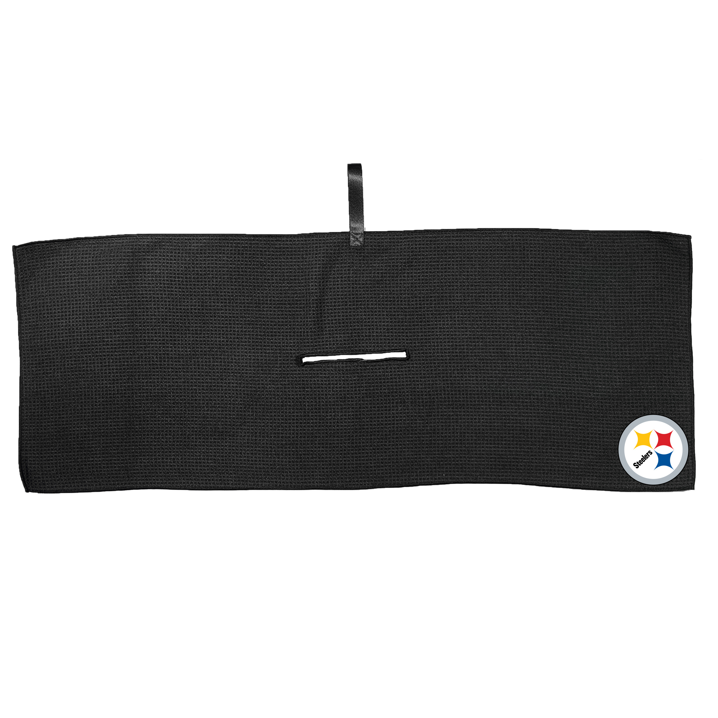 Black Pittsburgh Steelers 16” x 40” Microfiber Golf Towel Black Pittsburgh Steelers 16” x 40” Microfiber Golf Towel