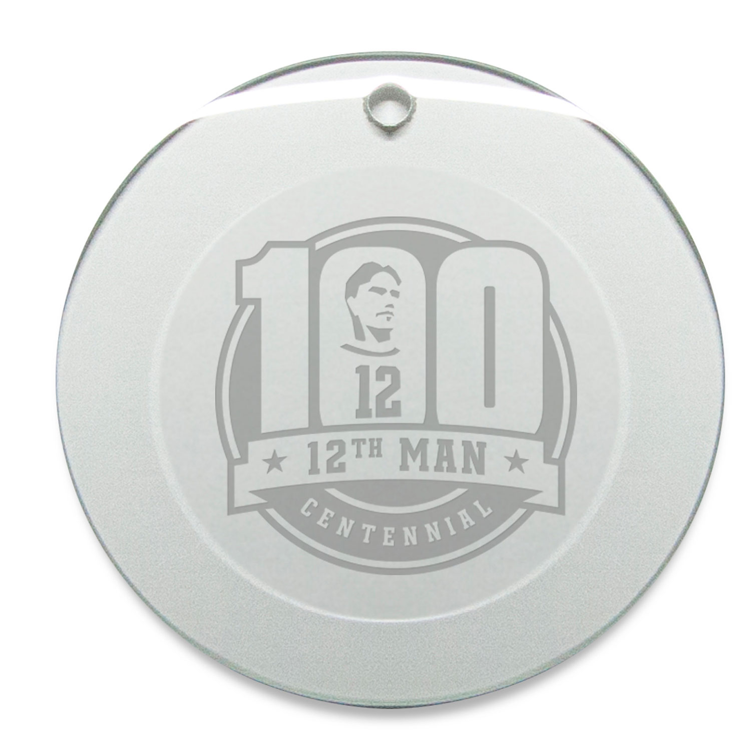 Texas A&M Aggies 12th Man Centennial 3'' Glass Round Ornament