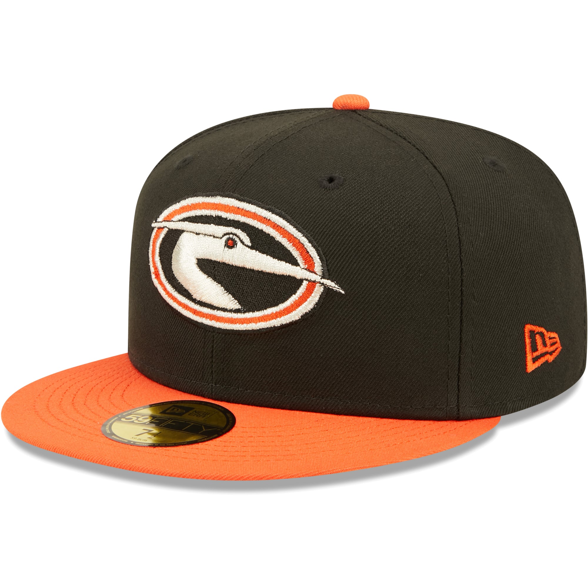 Men's New Era Black Delmarva Shorebirds Authentic Collection Team Alternate 59FIFTY Fitted Hat