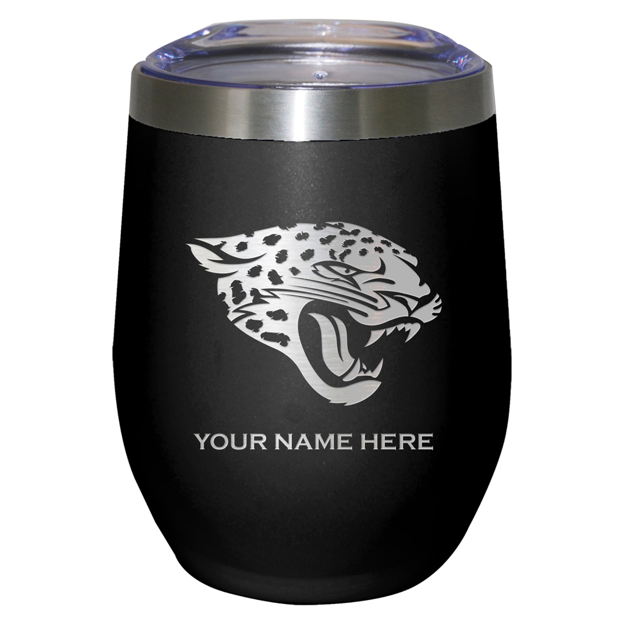 Black Jacksonville Jaguars 12oz. Personalized Etched Stemless Tumbler Black Jacksonville Jaguars 12oz. Personalized Etched Stemless Tumbler