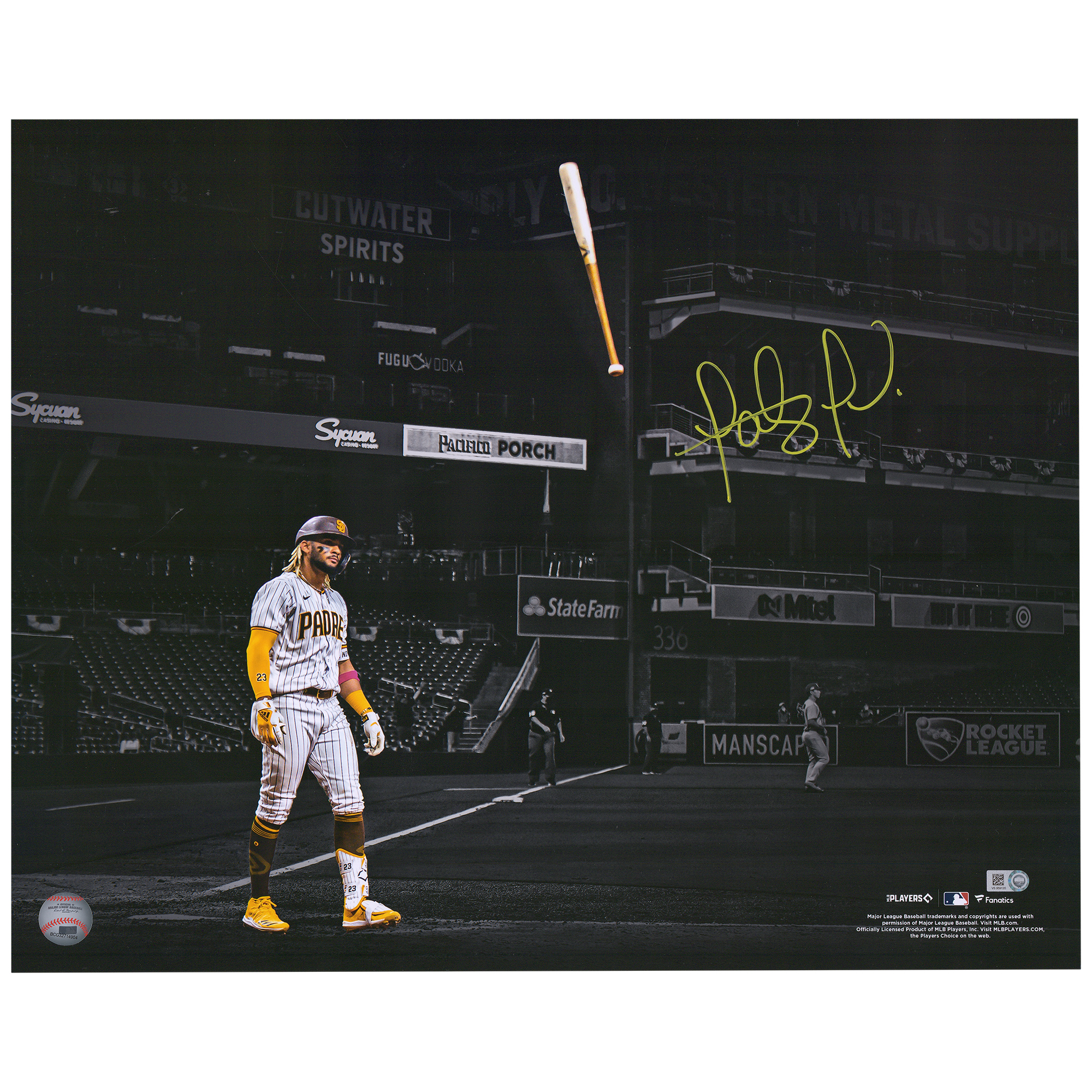 Fernando Tatis Jr. San Diego Padres Autographed 16″ x 20″ Bat Flip Spotlight Photograph Fernando Tatis Jr. San Diego Padres Autographed 16″ x 20″ Bat Flip Spotlight Photograph
