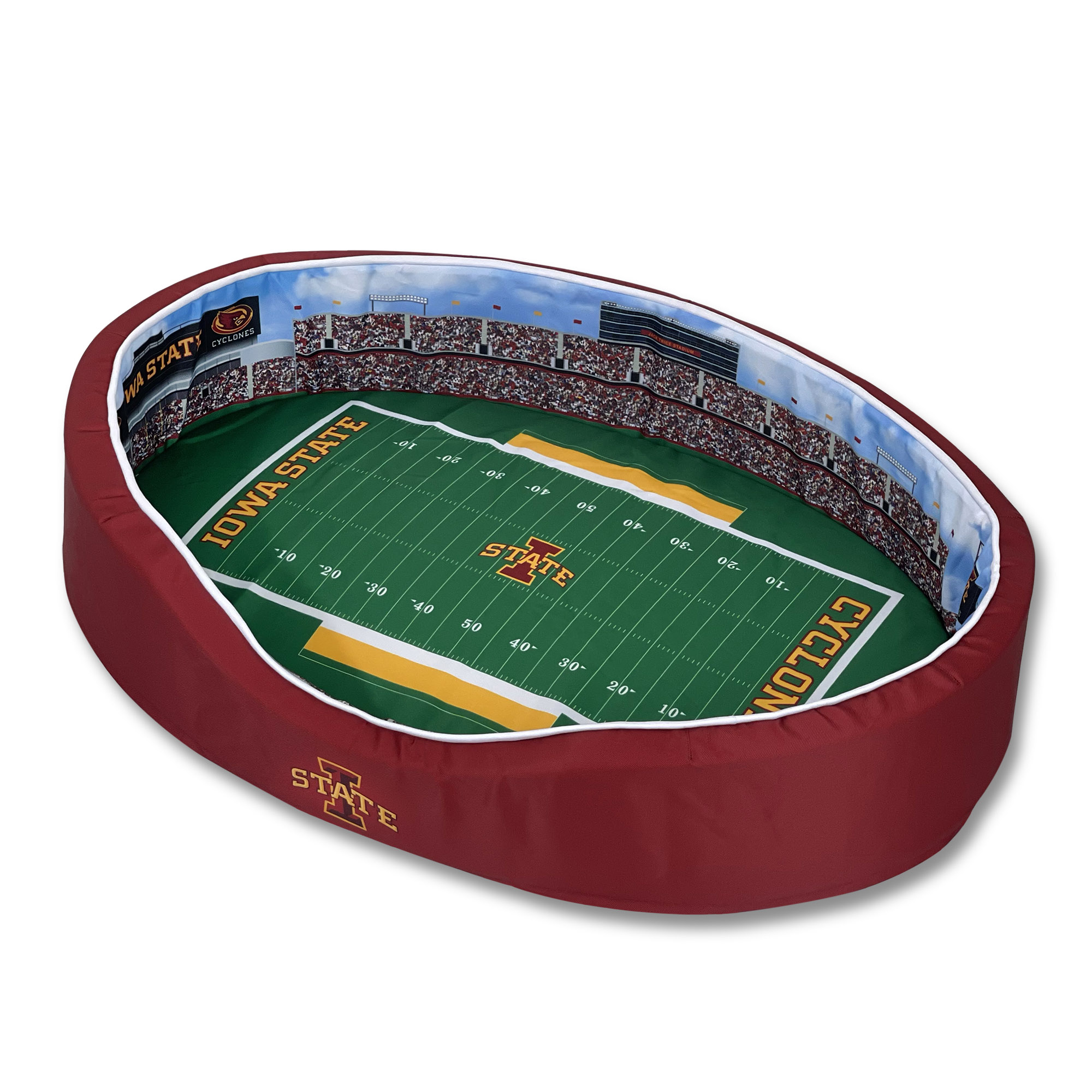 Cardinal Iowa State Cyclones 7'' x 22'' x 34'' Medium Stadium Oval Dog Bed