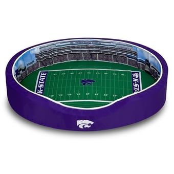 Purple Kansas State Wildcats 7'' x 22'' x 34'' Medium Stadium Oval Dog Bed