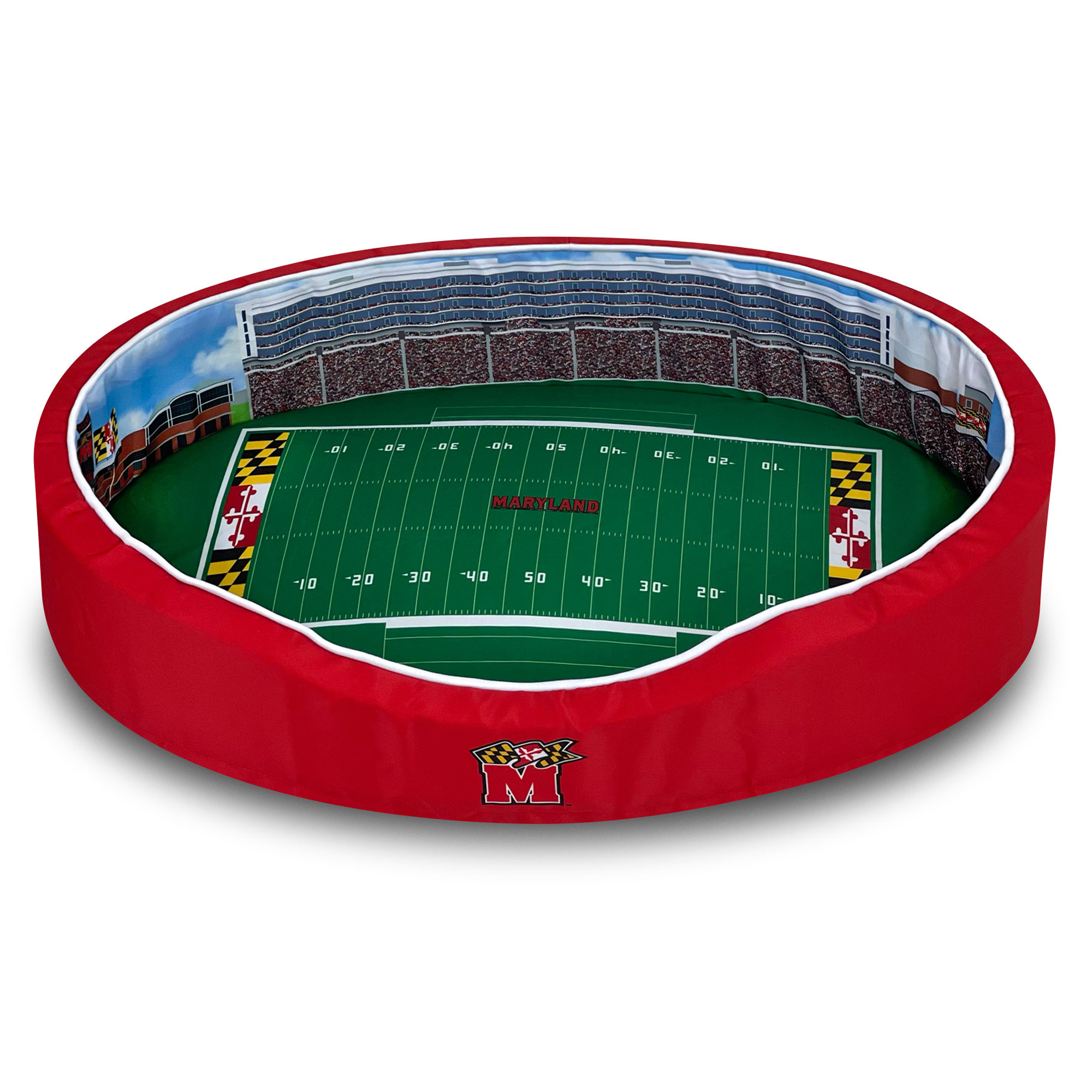 Red Maryland Terrapins 7” x 22” x 34” Medium Stadium Oval Dog Bed Red Maryland Terrapins 7” x 22” x 34” Medium Stadium Oval Dog Bed