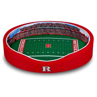Scarlet Rutgers Scarlet Knights 7'' x 22'' x 34'' Medium Stadium Oval Dog Bed