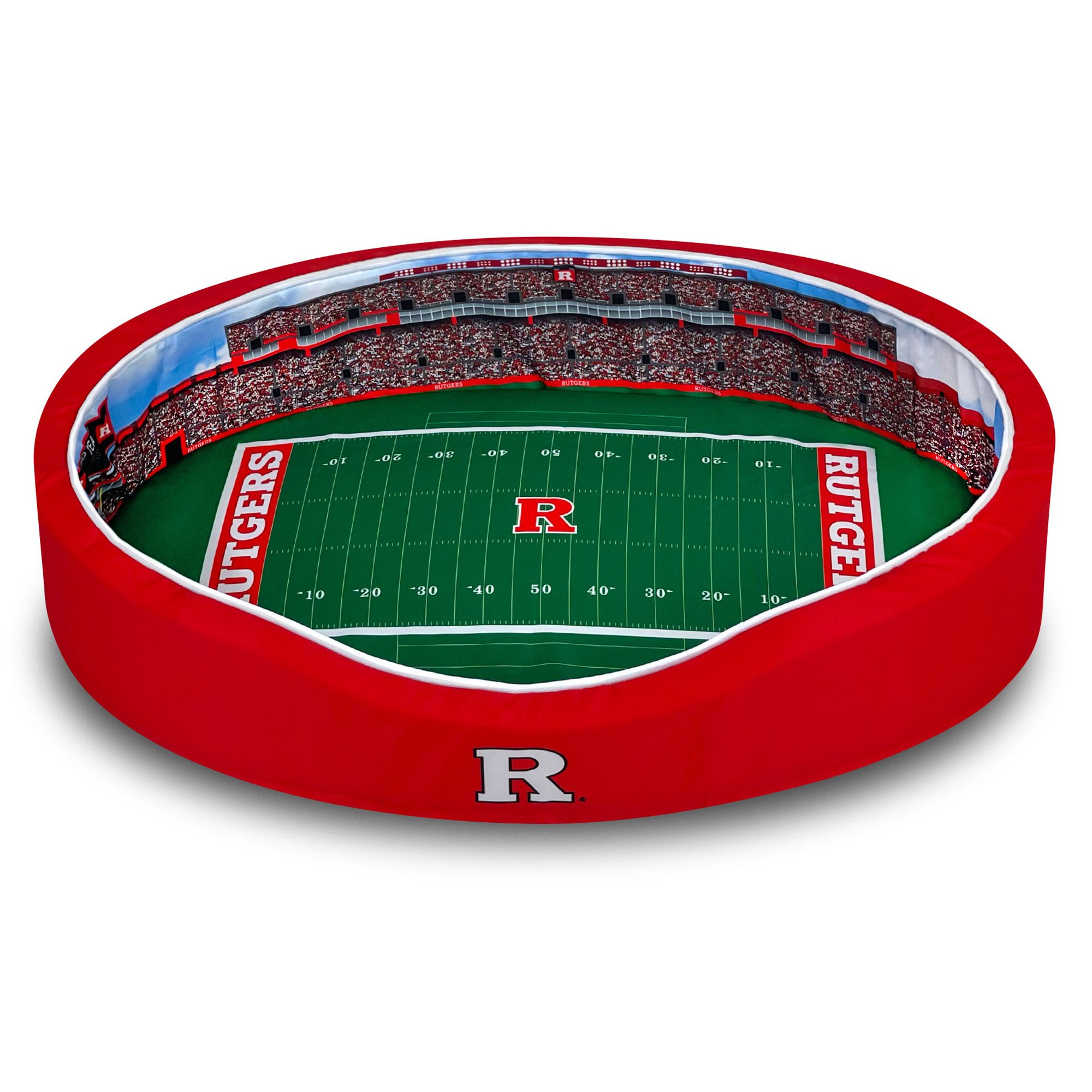 Scarlet Rutgers Scarlet Knights 7'' x 19'' x 23'' Small Stadium Oval Dog Bed