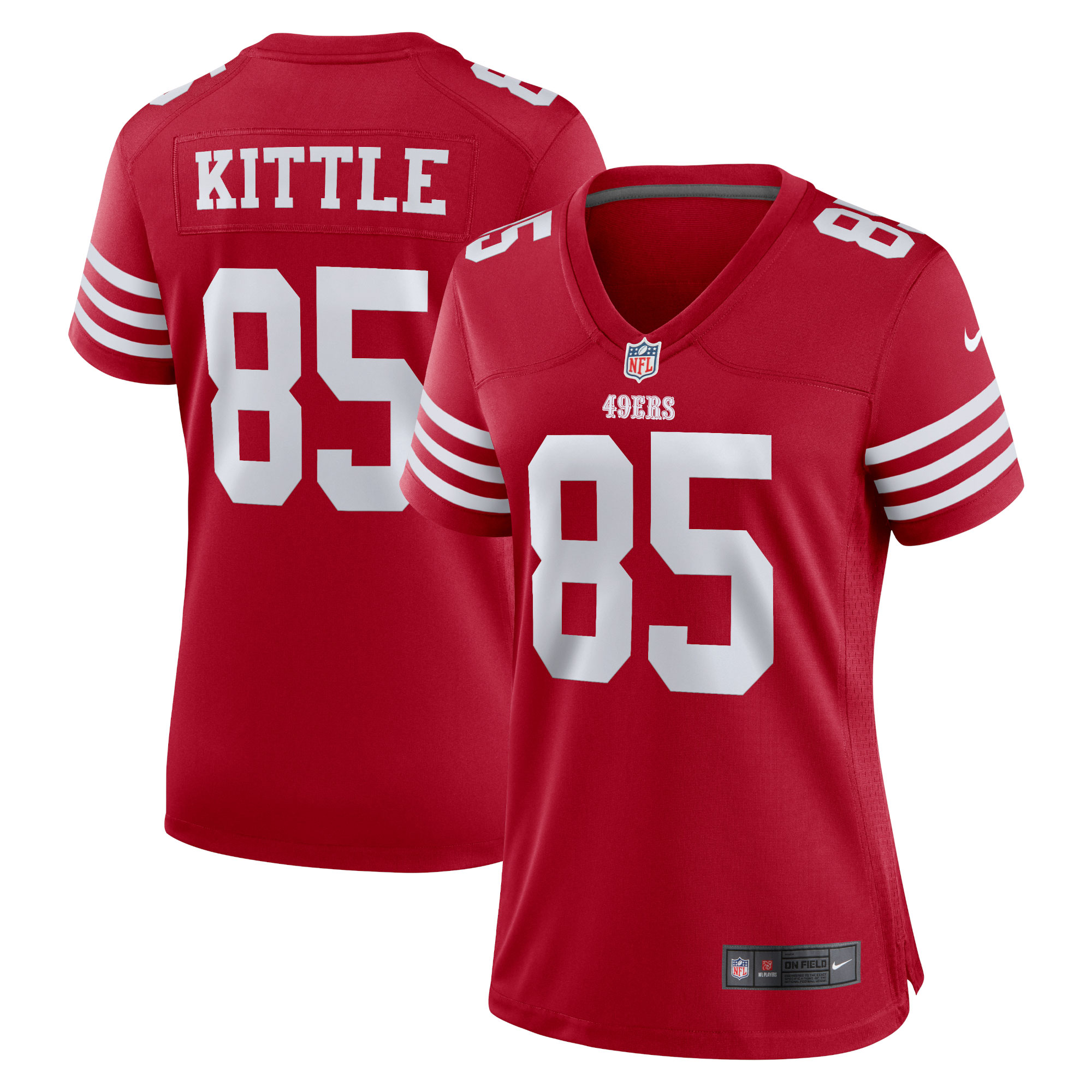 Women’s Nike George Kittle Scarlet San Francisco 49ers Team Game Player Jersey Women’s Nike George Kittle Scarlet San Francisco 49ers Team Game Player Jersey