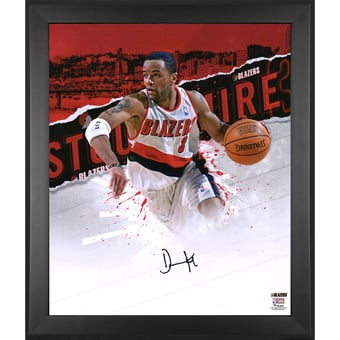 Damon Stoudamire Portland Trail Blazers Autographed Framed 20'' x 24'' In-Focus Photograph