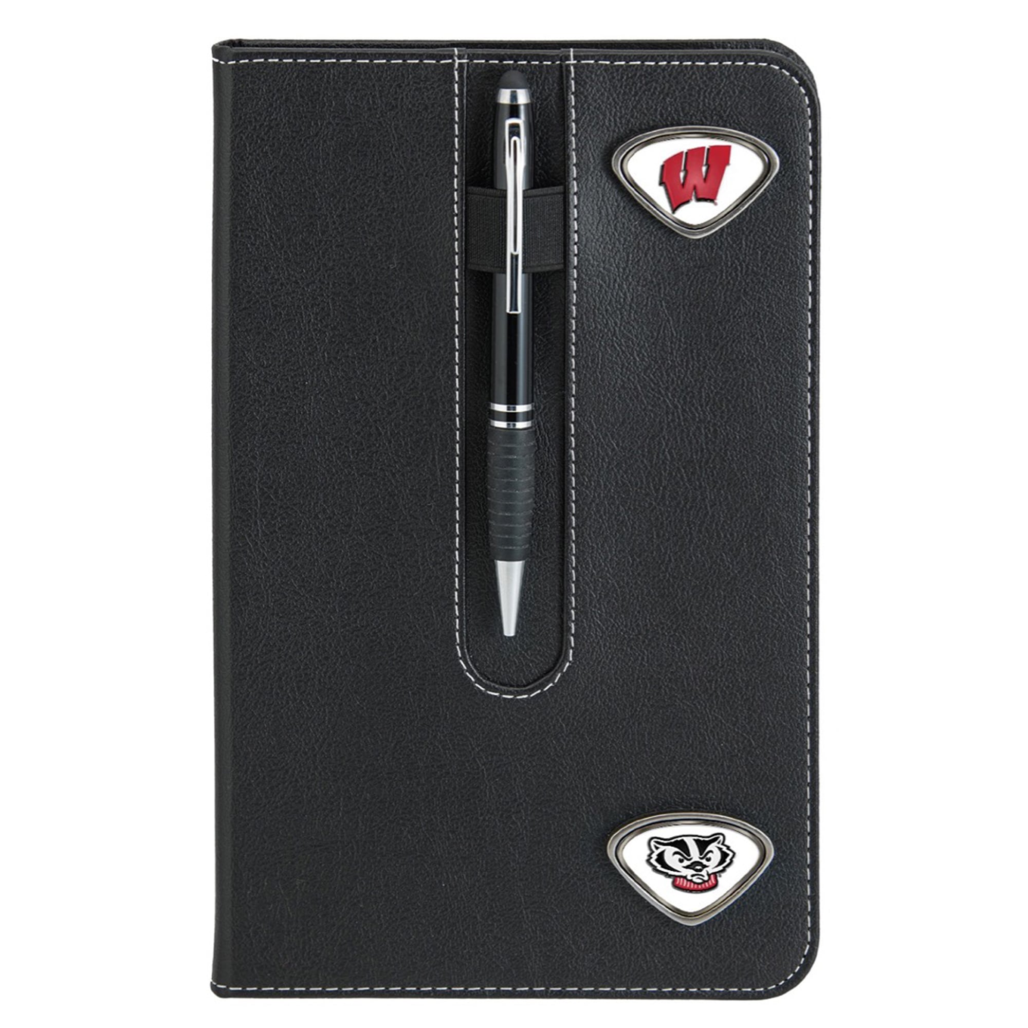 Black Wisconsin Badgers Business Notebook