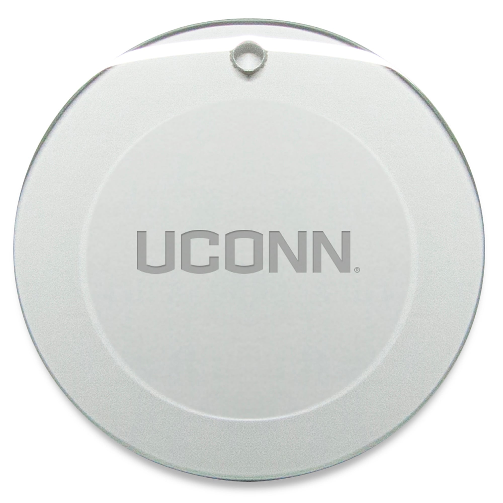 UConn Huskies 3'' Glass Round Ornament