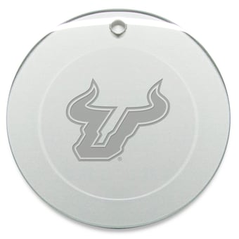 South Florida Bulls 3'' Glass Round Ornament