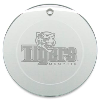 Memphis Tigers 3'' Glass Round Ornament