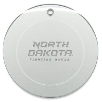 North Dakota 3'' Glass Round Ornament