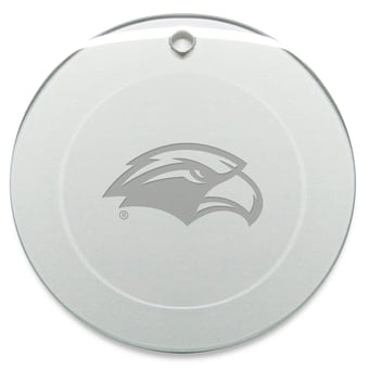 Southern Miss Golden Eagles 3'' Glass Round Ornament