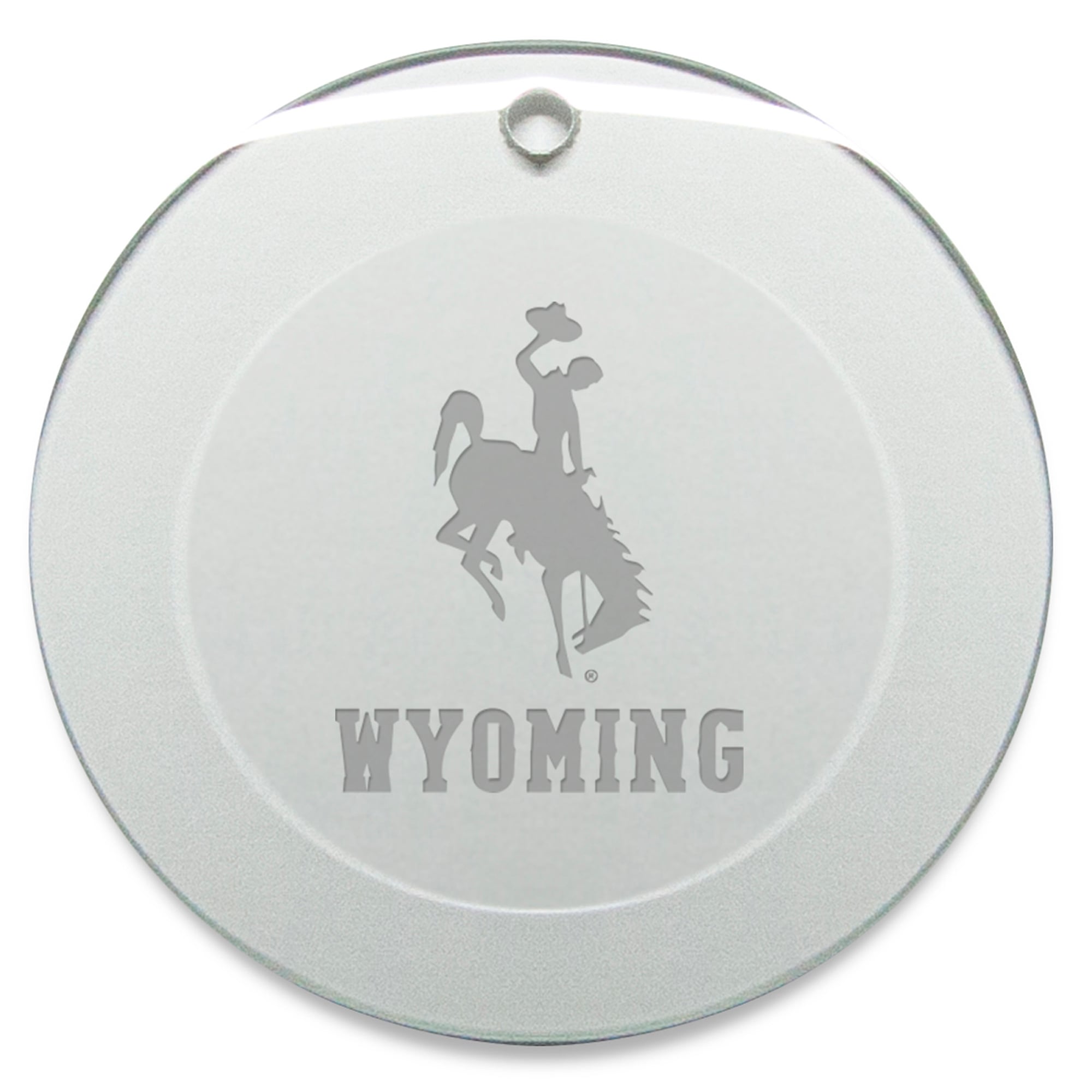 Wyoming Cowboys 3'' Glass Round Ornament
