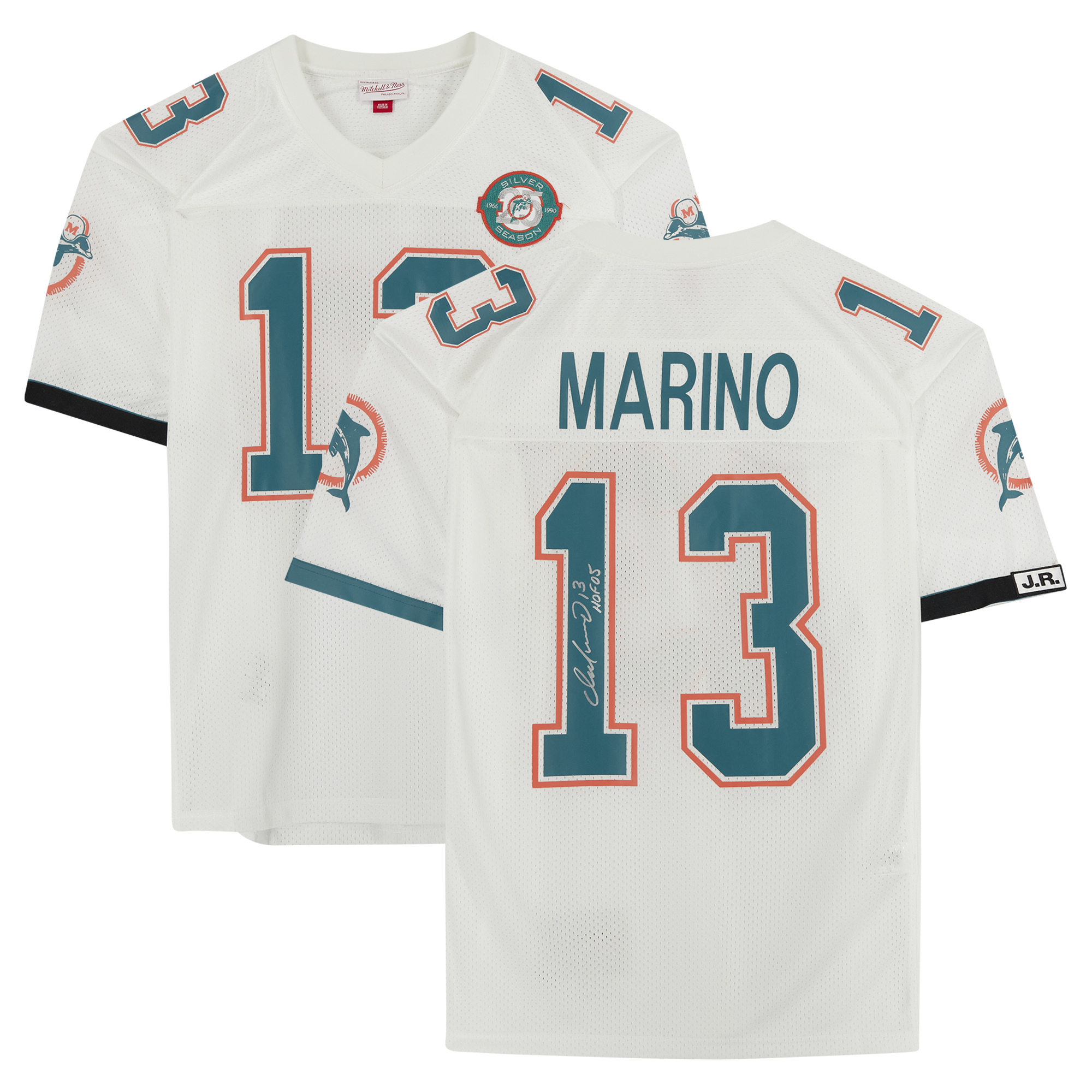 Dan Marino Miami Dolphins Autographed White Mitchell & Ness Authentic Jersey with "HOF 05" Inscription