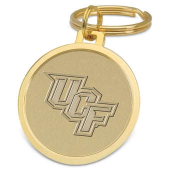 Gold UCF Knights Team Logo Split-Wire Key Ring