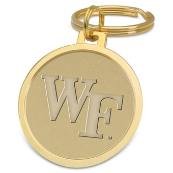 Gold Wake Forest Demon Deacons Team Logo Split-Wire Key Ring