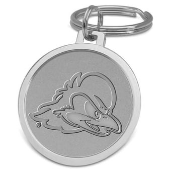 Silver Delaware Fightin' Blue Hens Team Logo Split-Wire Key Ring
