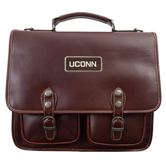 Brown UConn Huskies Logo Plate Sabino Canyon Briefcase
