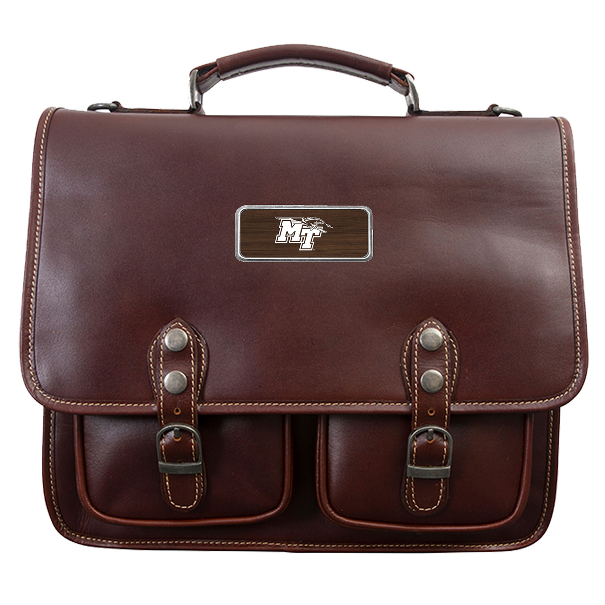 Brown MTSU Blue Raiders Logo Plate Sabino Canyon Briefcase