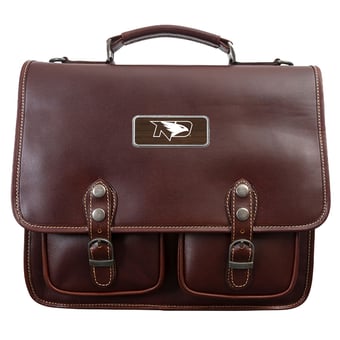 Brown North Dakota Logo Plate Sabino Canyon Briefcase