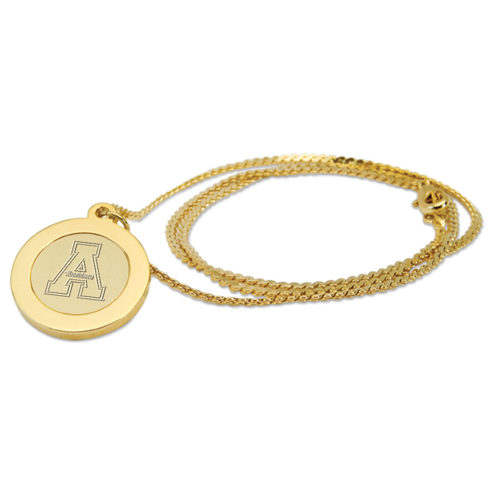 Women's Gold Appalachian State Mountaineers Pendant Necklace