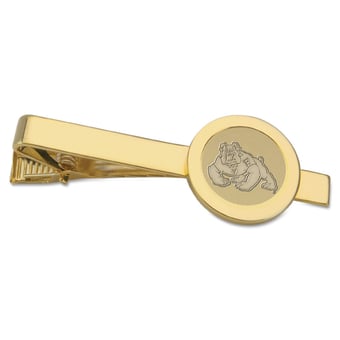 Men's Gold Fresno State Bulldogs Tie Bar