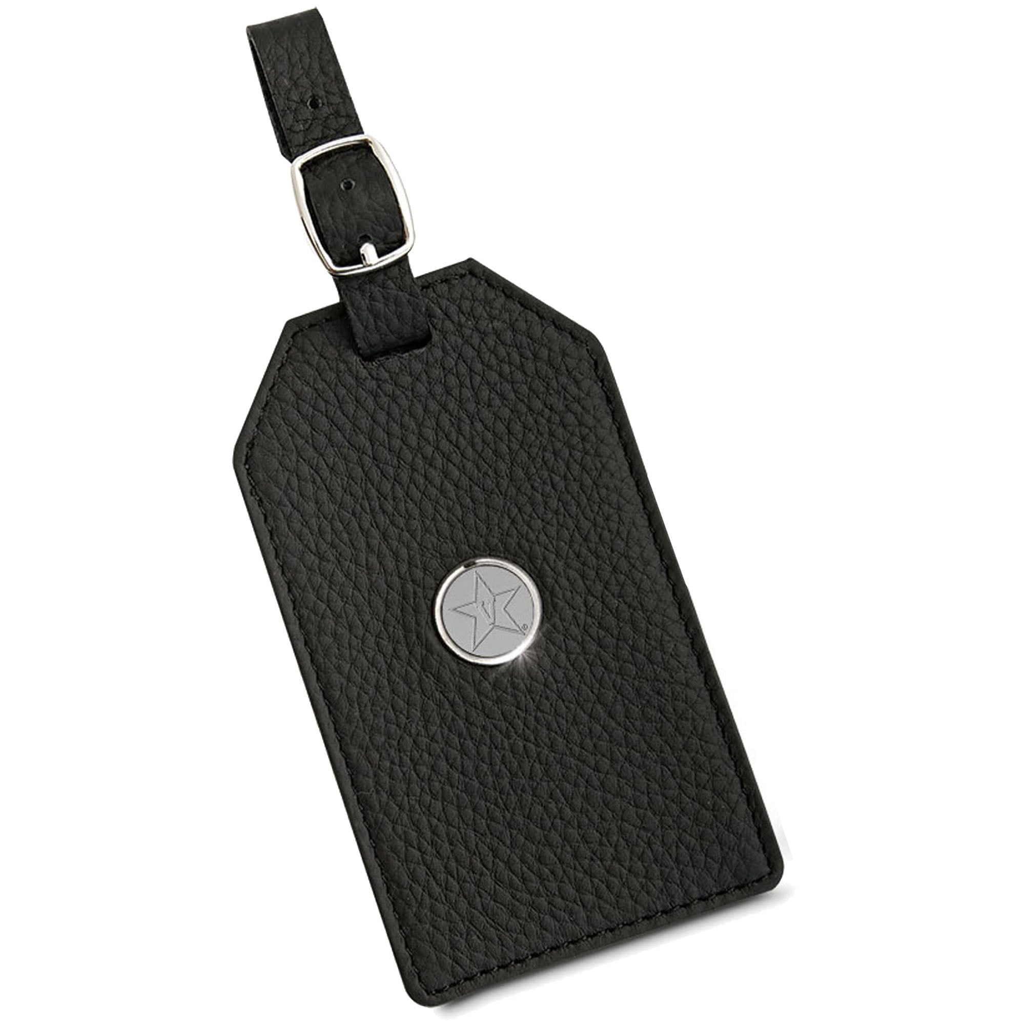 Black Vanderbilt Commodores Leather Luggage Tag