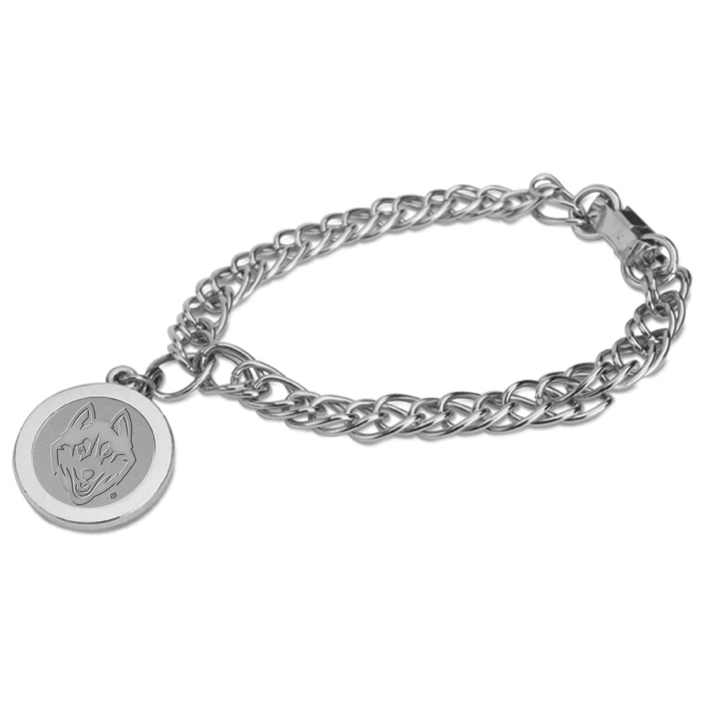 Women's Silver UConn Huskies Charm Bracelet
