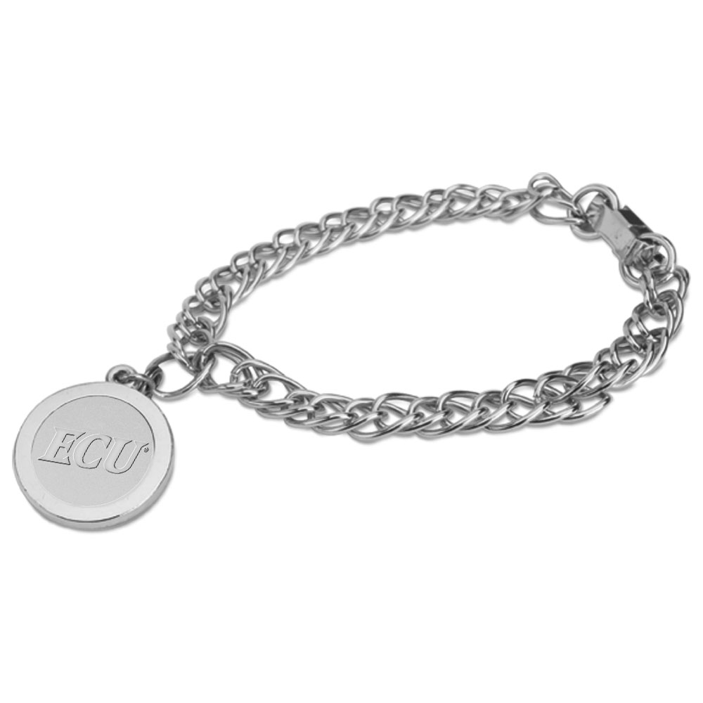 Women’s Silver ECU Pirates Charm Bracelet Women’s Silver ECU Pirates Charm Bracelet