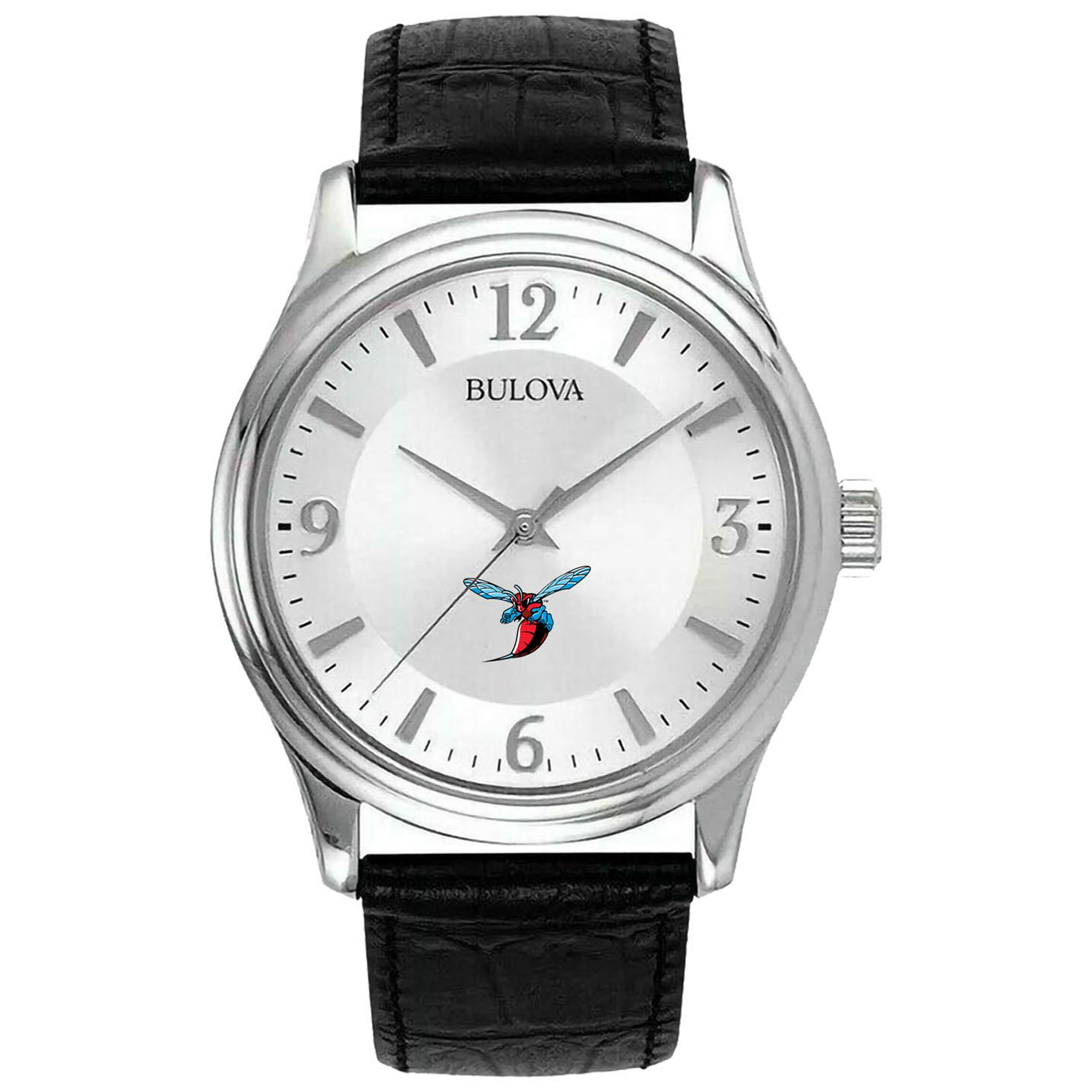 Silver Delaware State Hornets Leather Watch