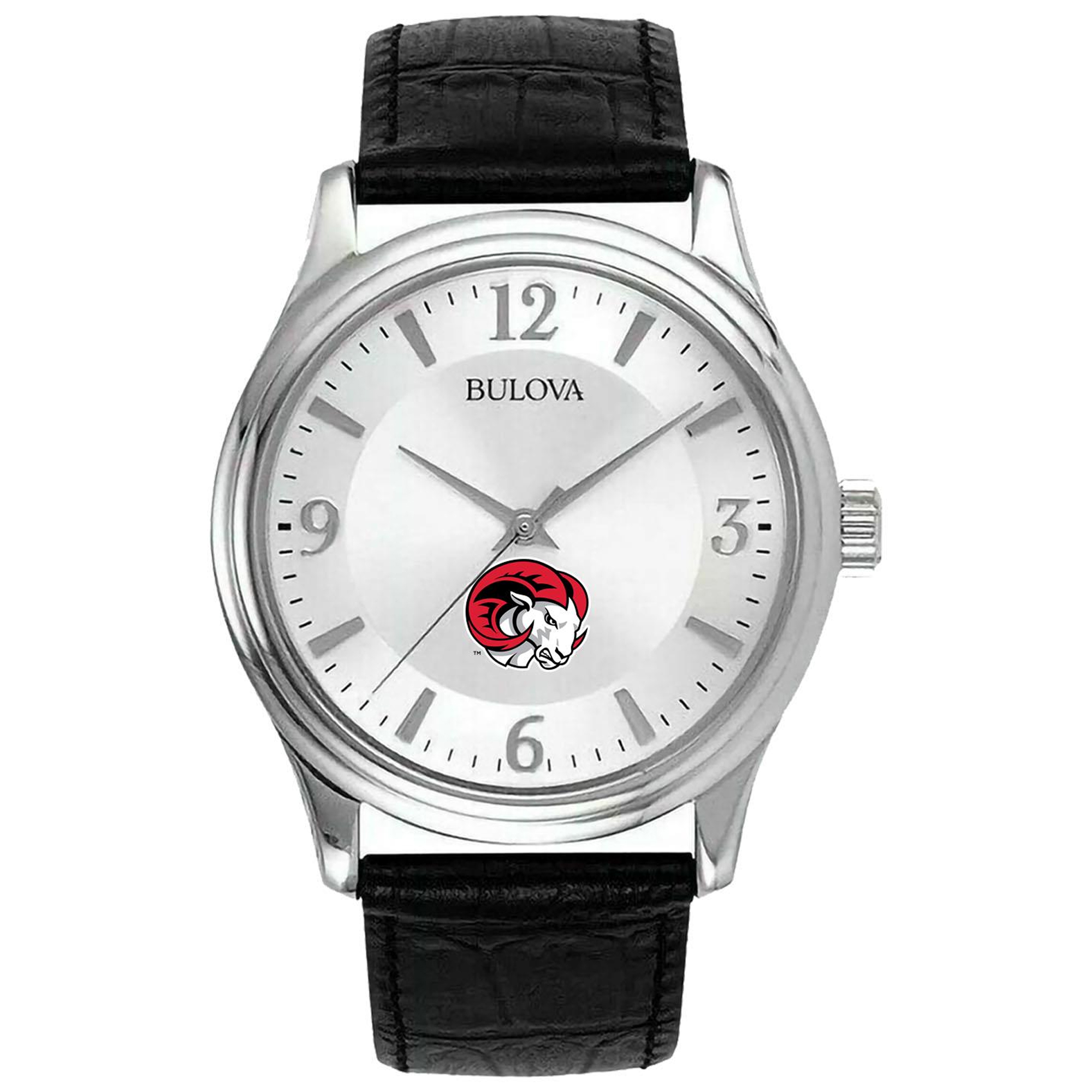 Silver Winston-Salem State Rams Leather Watch