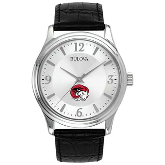 Silver Winston-Salem State Rams Leather Watch