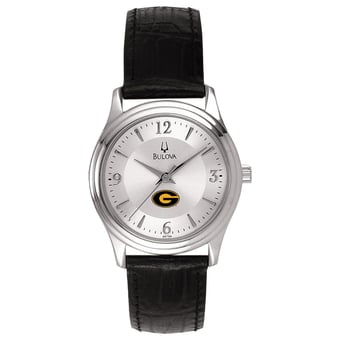 Women's Silver Grambling Tigers Leather Watch
