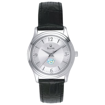 Women's Silver Southern University Jaguars Leather Watch
