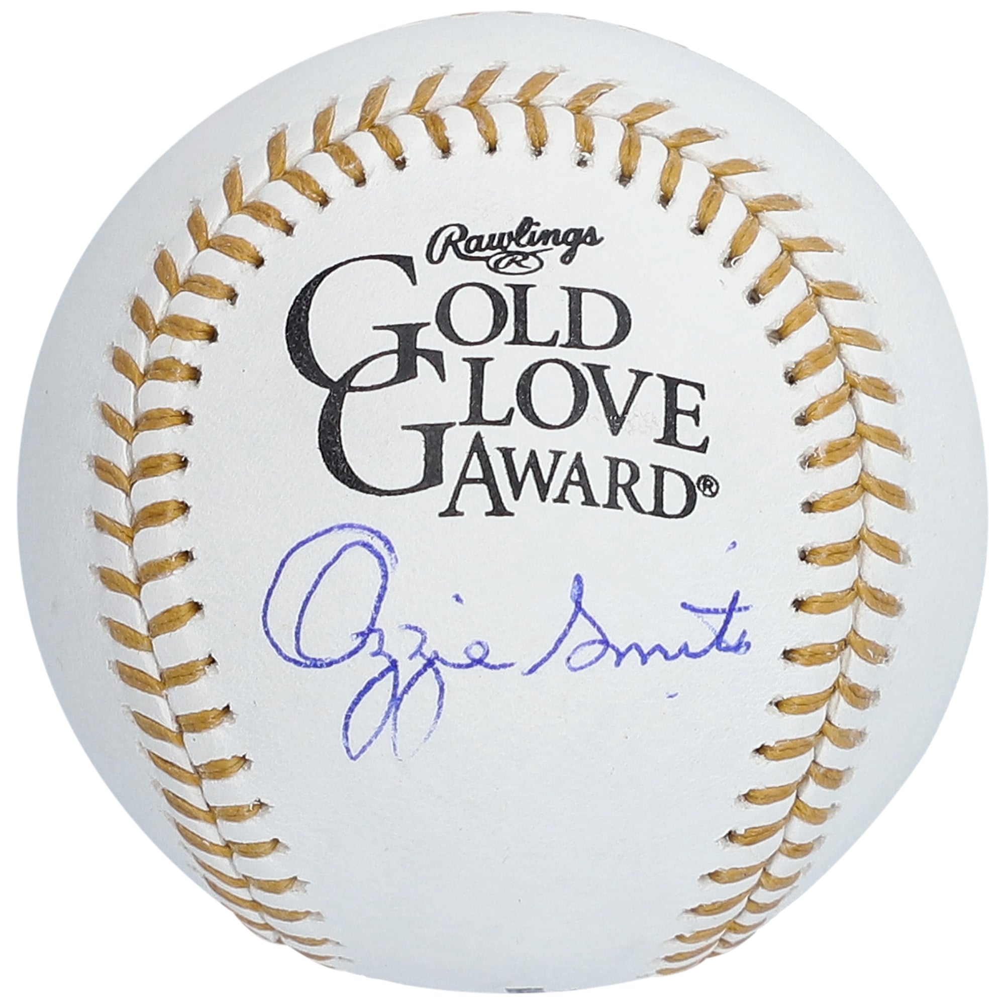 Ozzie Smith St. Louis Cardinals Autographed Rawlings Gold Glove Logo Baseball