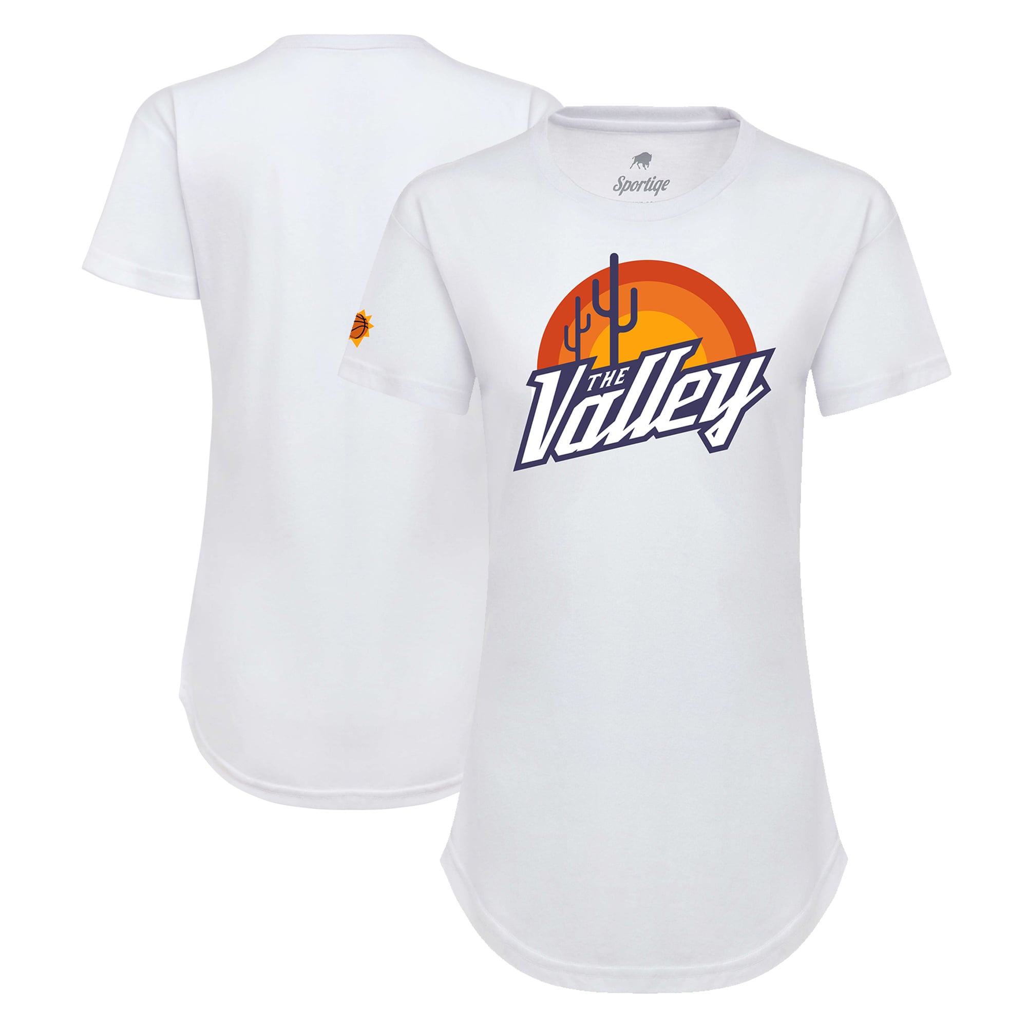 Women's Sportiqe White Phoenix Suns 2021/22 City Edition Phoebe T-Shirt