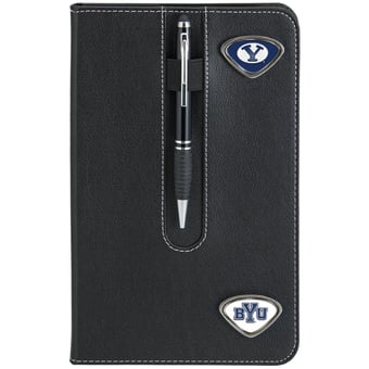 Black BYU Cougars Business Notebook