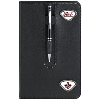Black Louisiana Ragin' Cajuns Business Notebook