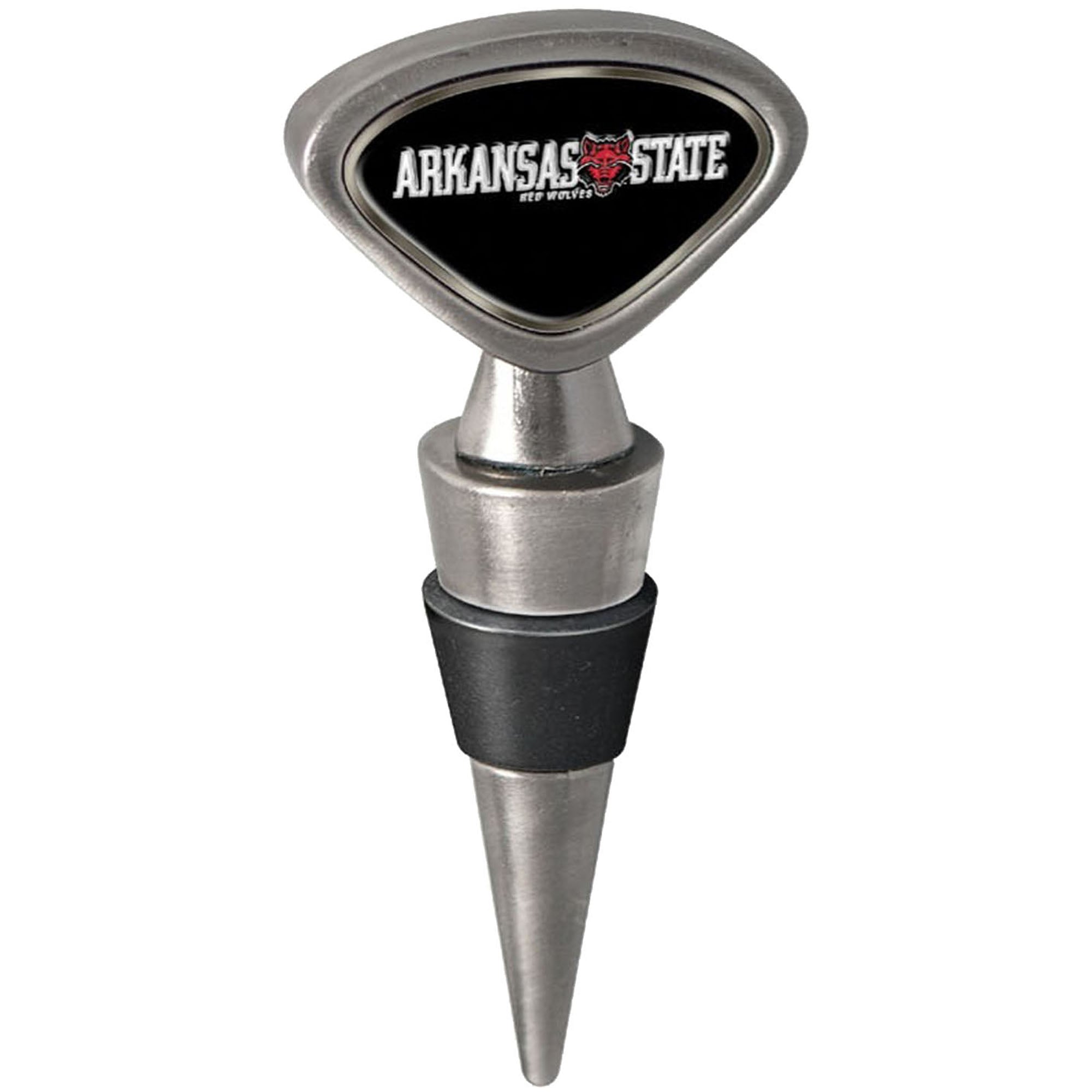 Silver Arkansas State Red Wolves Wine Stopper
