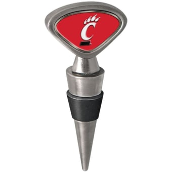 Silver Cincinnati Bearcats Wine Stopper