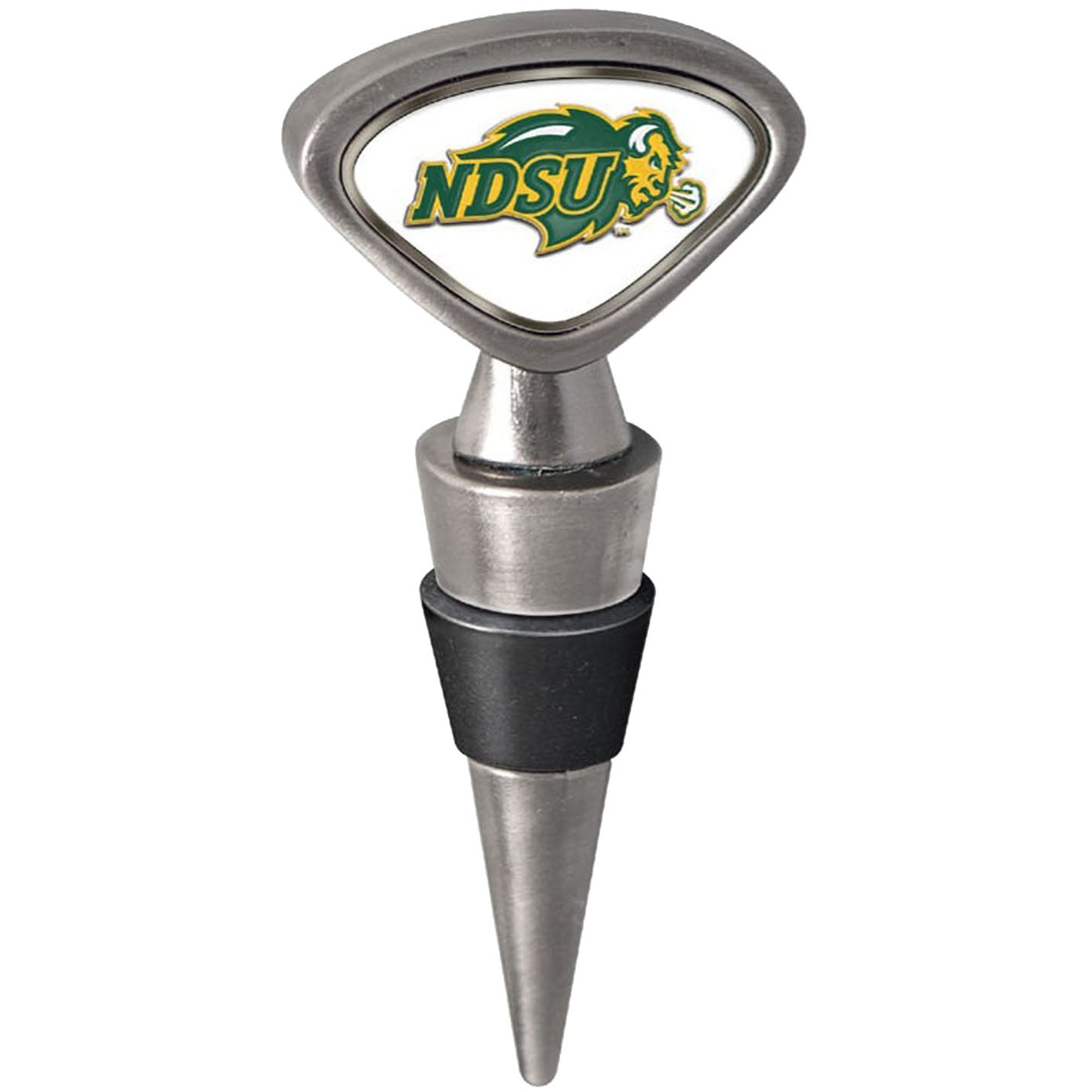 Silver NDSU Bison Wine Stopper