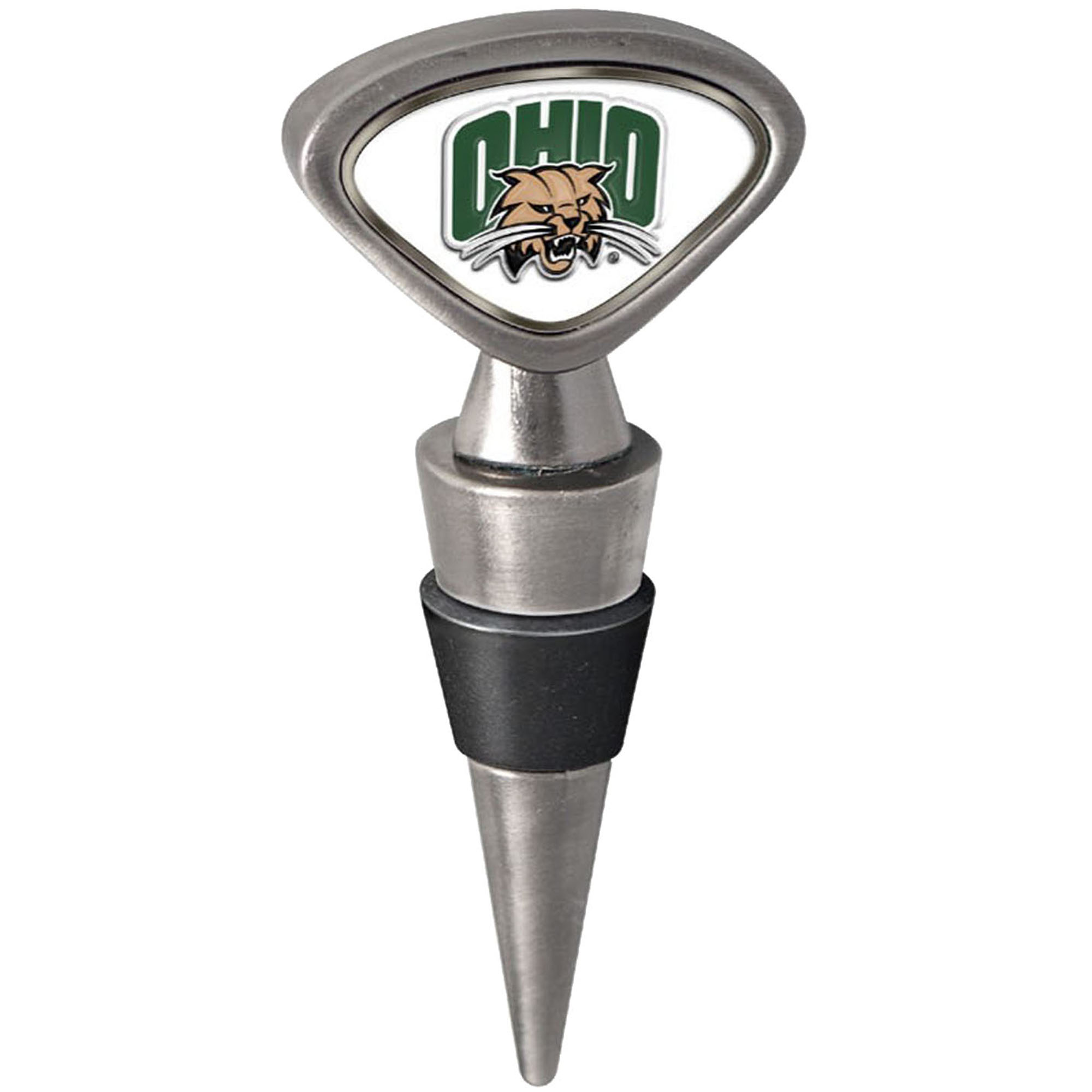 Silver Ohio Bobcats Wine Stopper