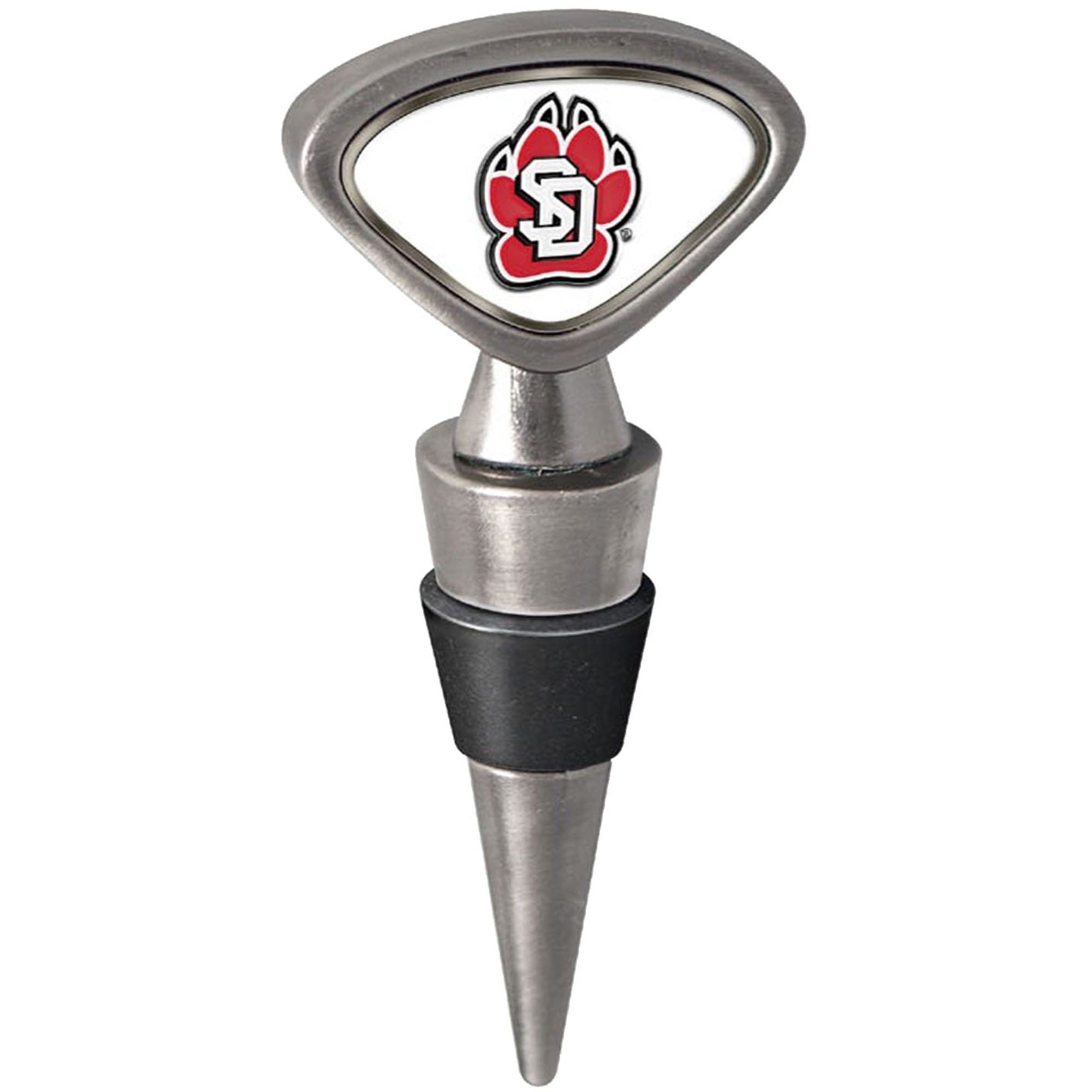 Silver South Dakota Coyotes Wine Stopper