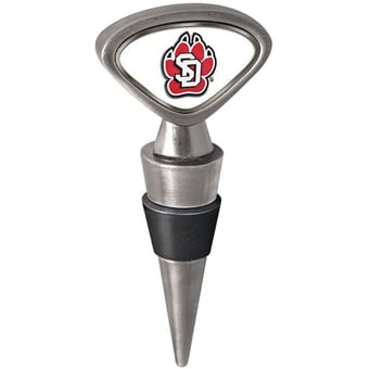 Silver South Dakota Coyotes Wine Stopper