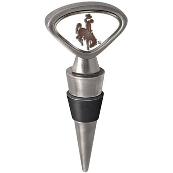 Silver Wyoming Cowboys Wine Stopper